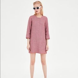 Zara Pink Tweed Dress